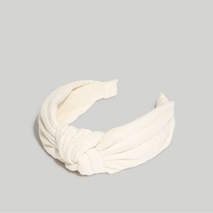Madewell Knotted Covered Headband in Vintage Linen